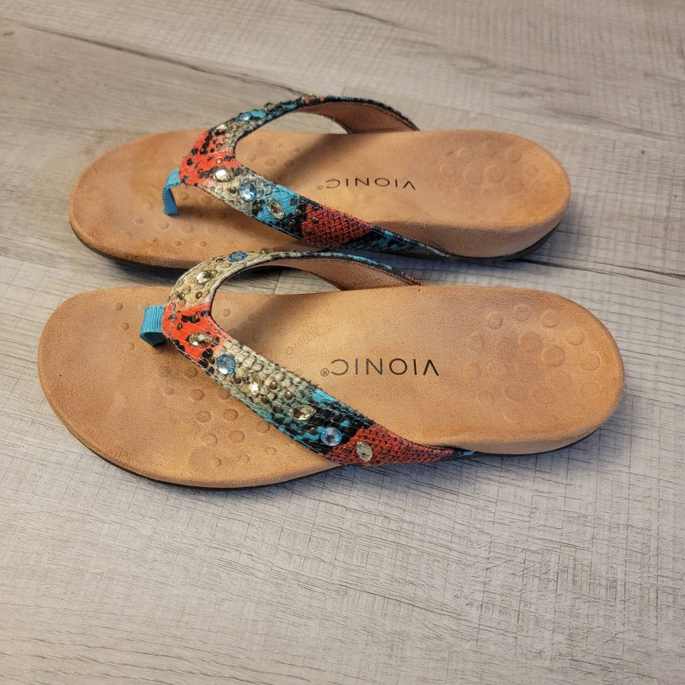 Vionic Women's Multicolor Sequin Sandals - Picture 2 of 6